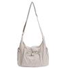 Borsa a Spalla Casual a Quadri Stile Coreano, Borsa a Tracolla a Quadri Leggera con Tracolla Regolabile, Borsa a Mano in Tessuto Trapuntato di Cotone