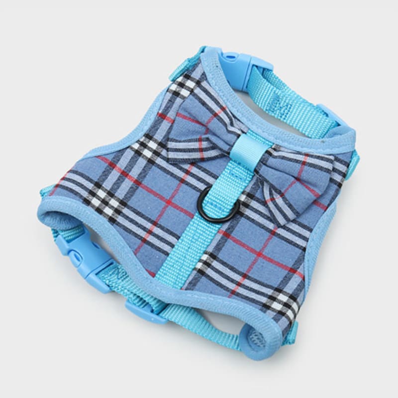 [Haustier] Kariertes Schleifenharnisch (S)