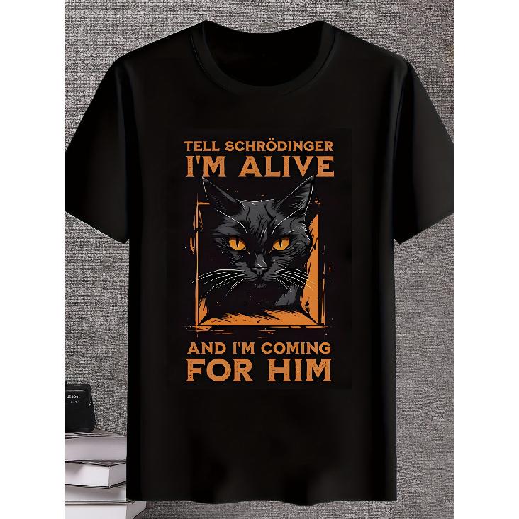 Quantum Mechanics T-Shirt Schrodinger'S Cat