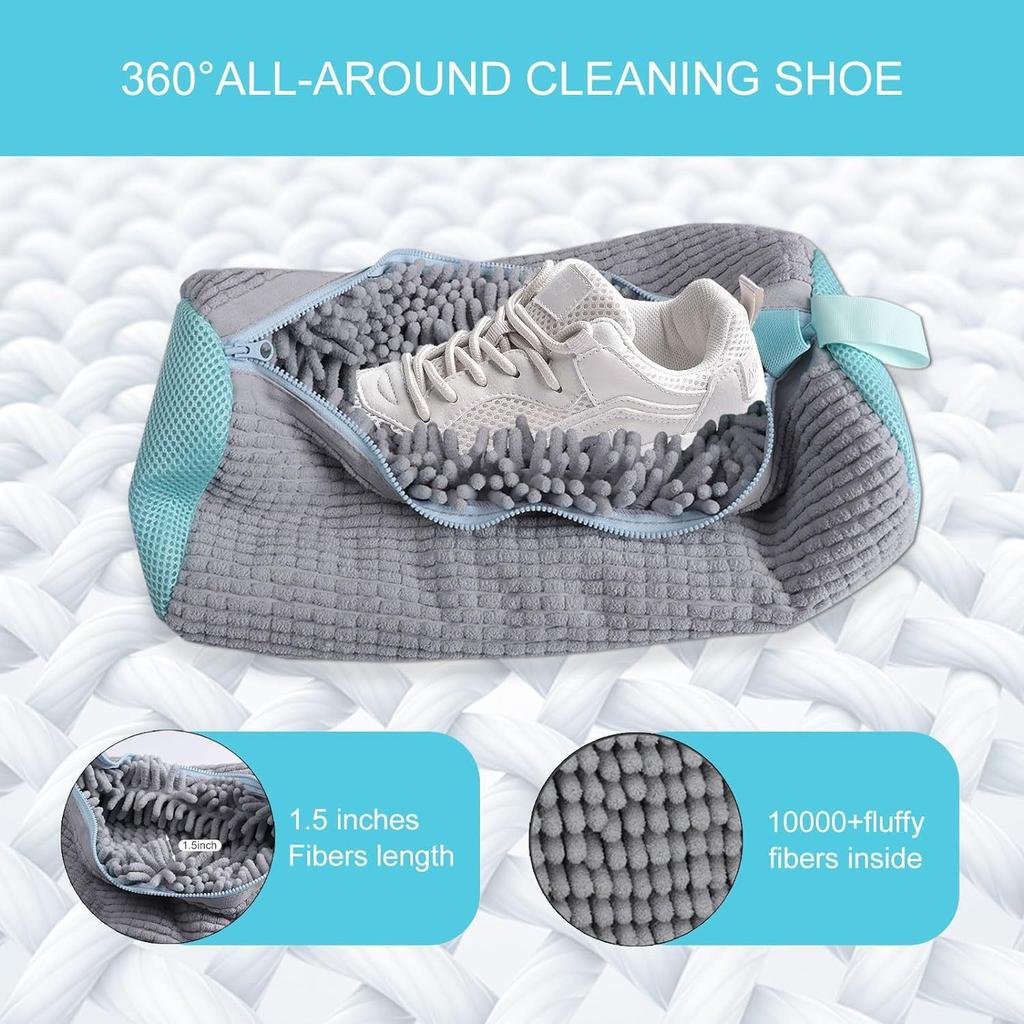 Shoe Washing Bag Sneakers Laundry Shoes Net Protector Fluffy Microfiber Machine Laundry Bag Drying Bags