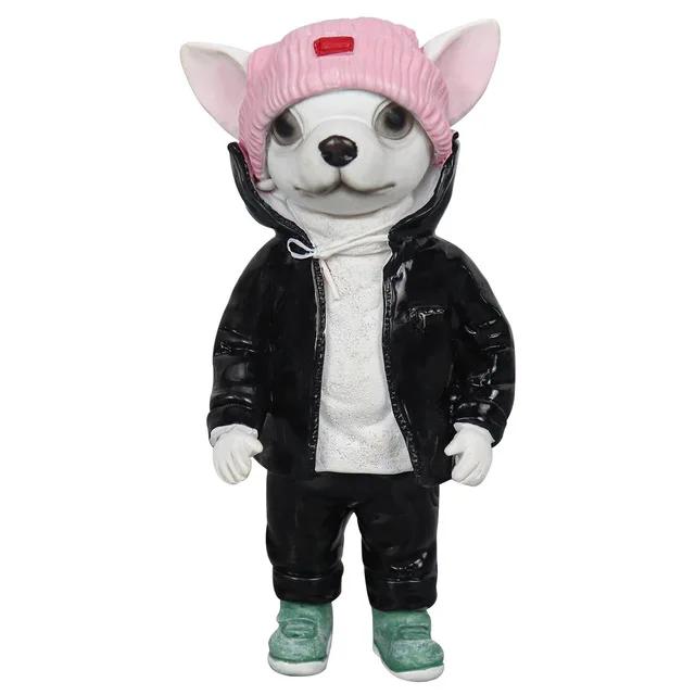 

Маленькие статуэтки собак, устойчивые к солнцу, смола, садовые безделушки, стоящие скульптуры собак, прекрасная стоящая фигурка собаки, декор для стола