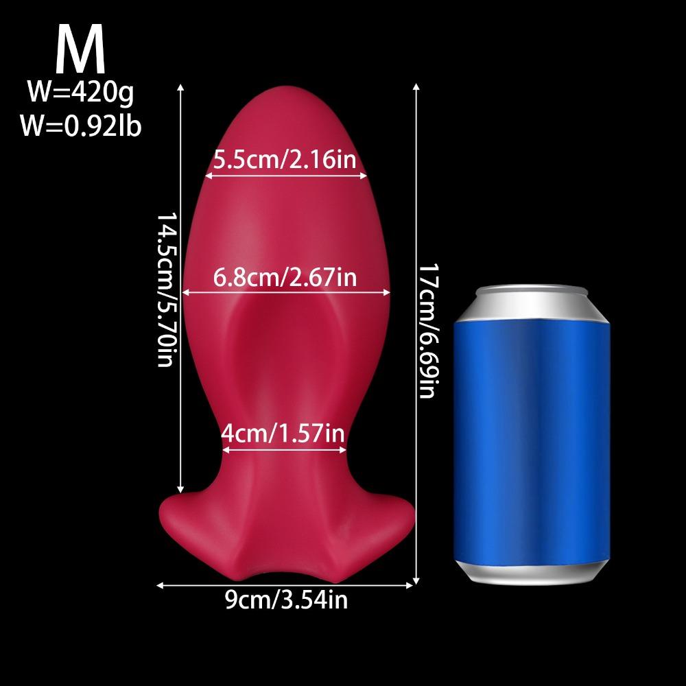 Liquid Silicone Egg Anal Plug Smooth Grooved Easy Insert SM Toy