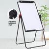 Magnetic Standing White Board Foldable Dual Sided Whiteboard Adjustable Height Notice Board 90x60cm