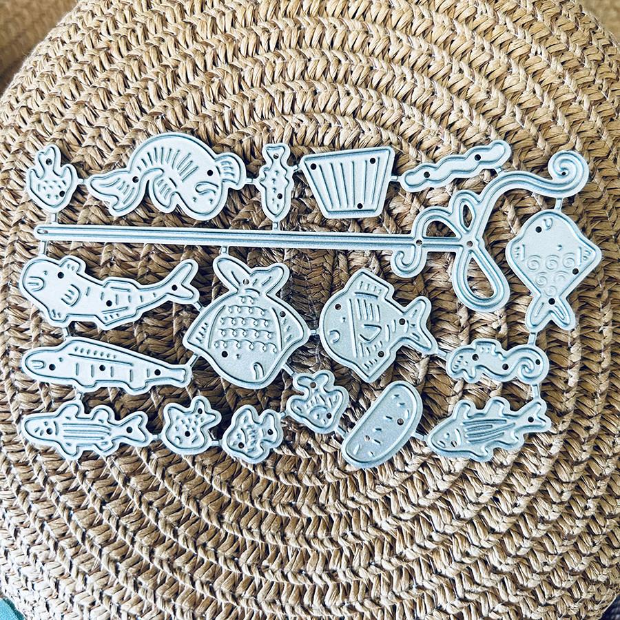 Ocean Fish Shell Metal Cutting Dies Stencil for DIY Scrapbooking Photo Album Embossing Paper Cards Crafts Diecuts