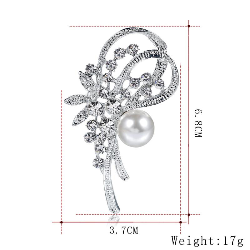 Elegant Narcissus Brooch Pearl-Embellished  Flower Pin For Clothing