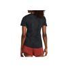 Under Armour Launch Elite Solid Color Crew Neck Short Sleeve T-Shirt Women Tops Black 1383365-002