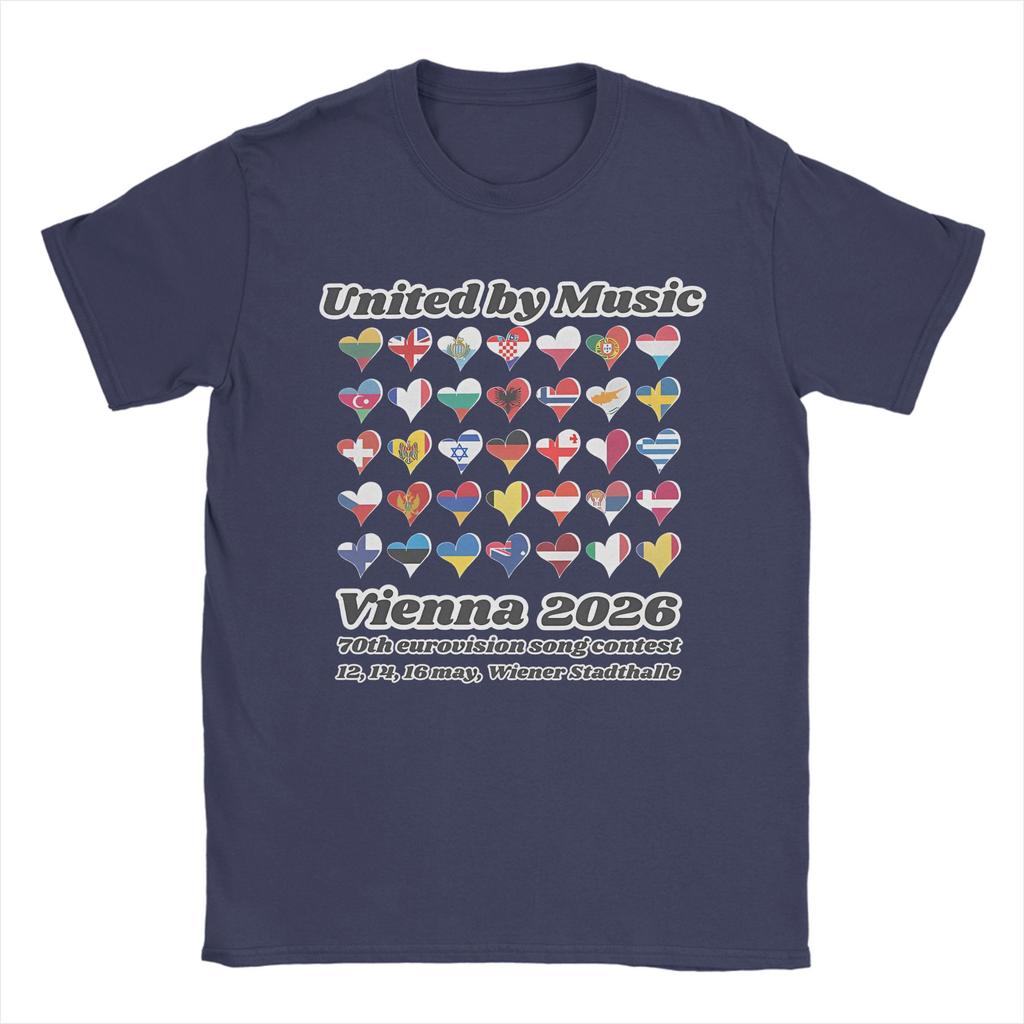 Eurovisions Song Contest 2026 Tee Shirt for Unisex Women Graphic Print T Shirts 100 Cotton Clothes