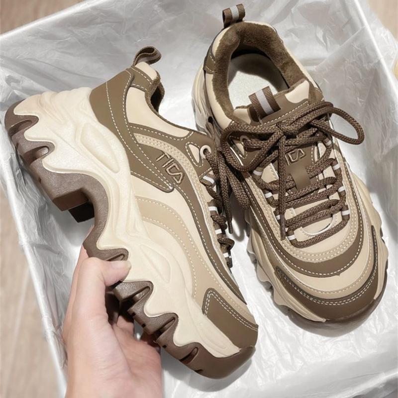 

WTEMPO женские летние кроссовки уличная спортивная обувь повседневные кроссовки полые дышащие неуклюжие кроссовки 39 коричневый