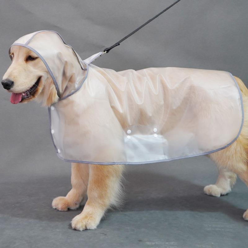 Waterproof Dog Raincoat Full Belly Hooded Cape for Small Medium Large Dogs Teddy Corgi Golden Retriever Puppy Outdoor Rain Jacket