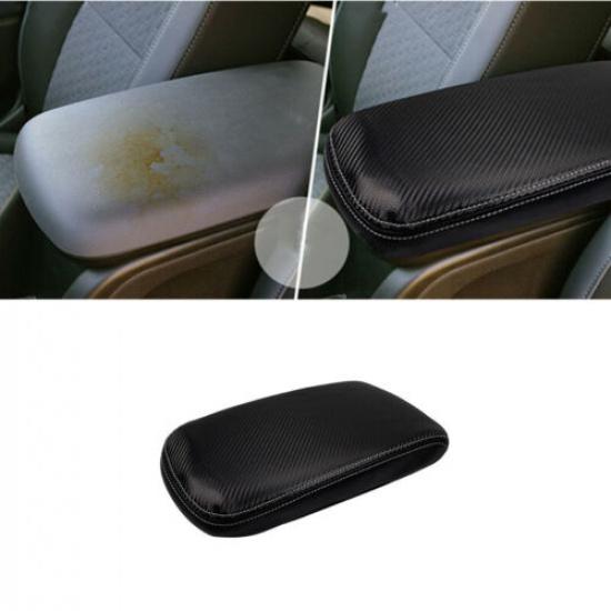 Carbon Fiber Look Leather Center Storage Box Cover For Chevrolet Colorado 15-22