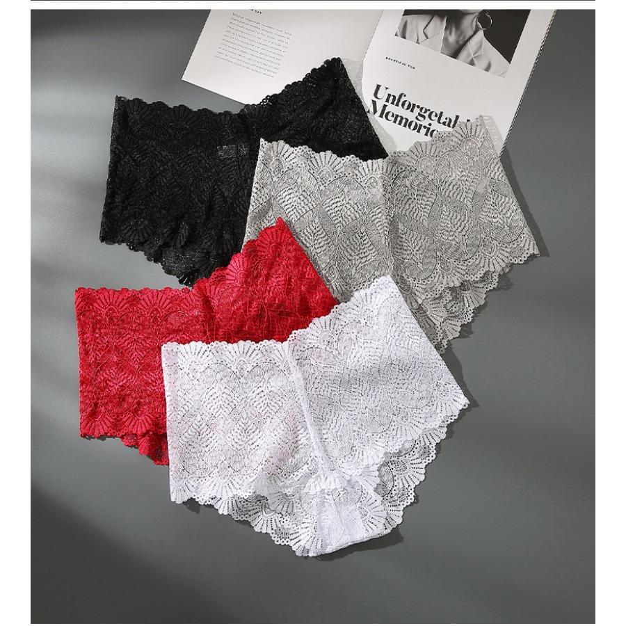 Plus Size High Waisted Sexy Lace Thong Damenunterwäsche No Trace Übergroße lose T-Höschen