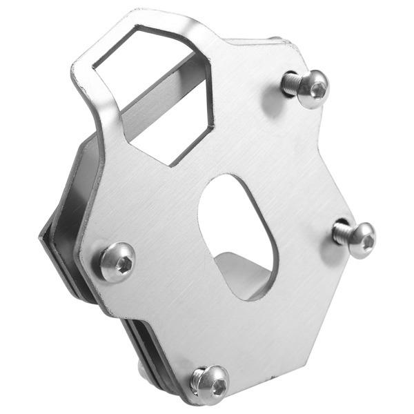 Silver Motorcycle Kickstand Pad Enlarger Base Accessory