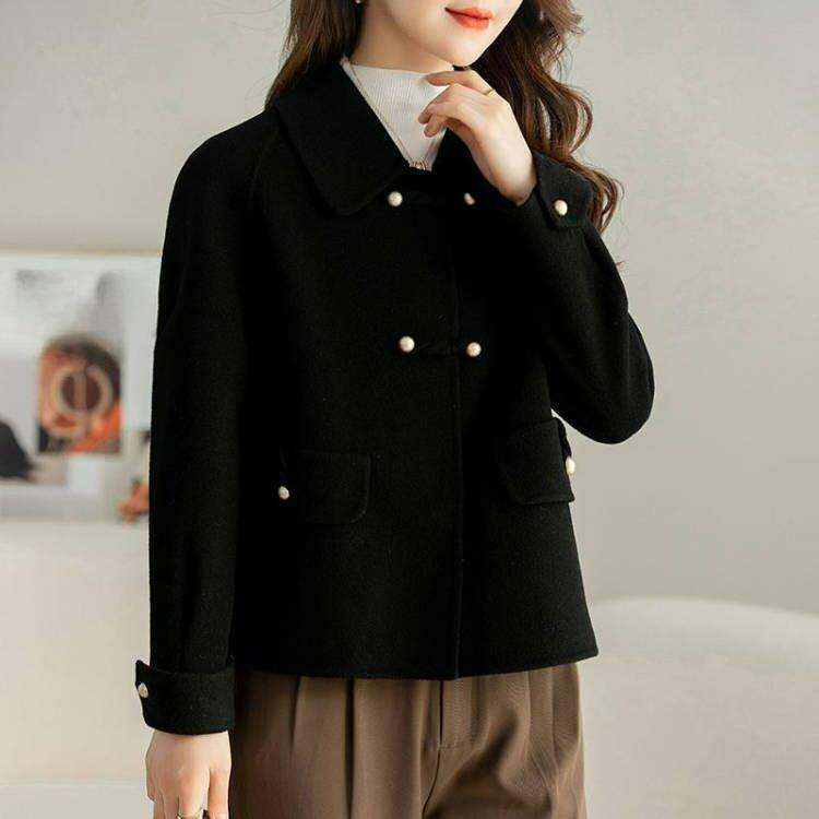 

Короткое толстое шерстяное пальто женское осенне-зимнее модное свободное маленькое мужское пальто в западном стиле, уменьшающее возраст XXXXL