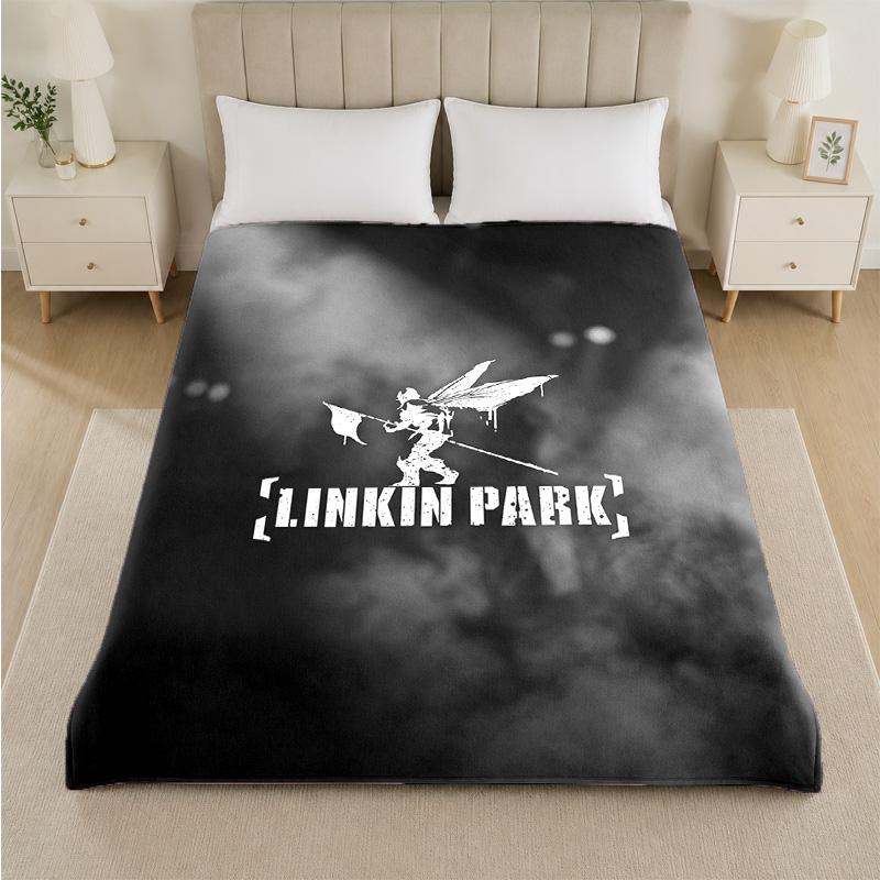 Linkin Park Druck Flanelldecke Gemütliche Leichte Plüschdecke für Bett Sofa Haushalt