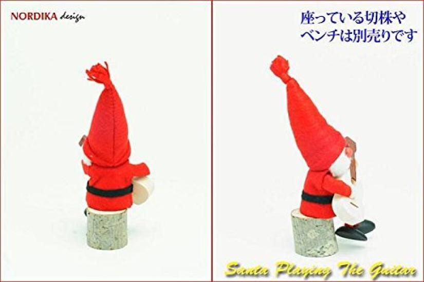 NORDIKA nisse Christmas Wooden Doll with Guitar (Santa / NRD120068)
