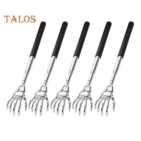 

5 шт. выдвижная чесалка для спины, прочная, из нержавеющей стали, переносная, для труднодоступных мест, телескопическая чесалка для спины, массажер, инструменты чёрный