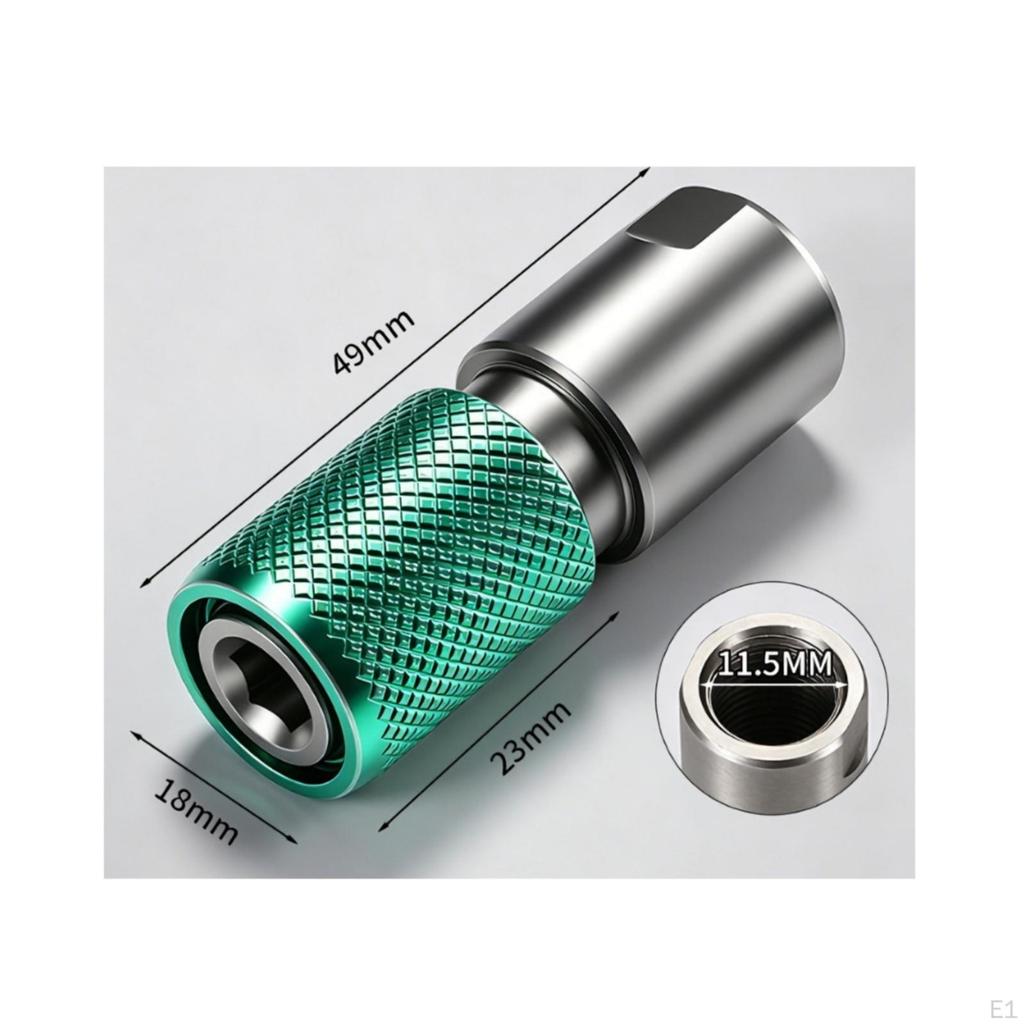 Hex Socket Adapter Knurled Grip SelfLocking Drill RapidEngage Chuck Converter 12