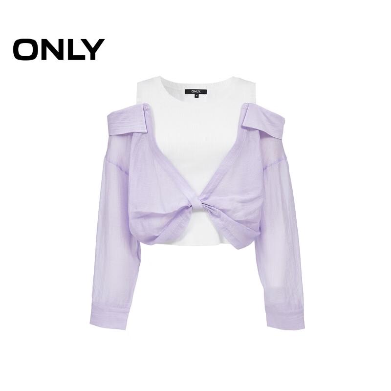 ONLY Women's 2025 Autumn Off-Shoulder Patchwork Knit Top