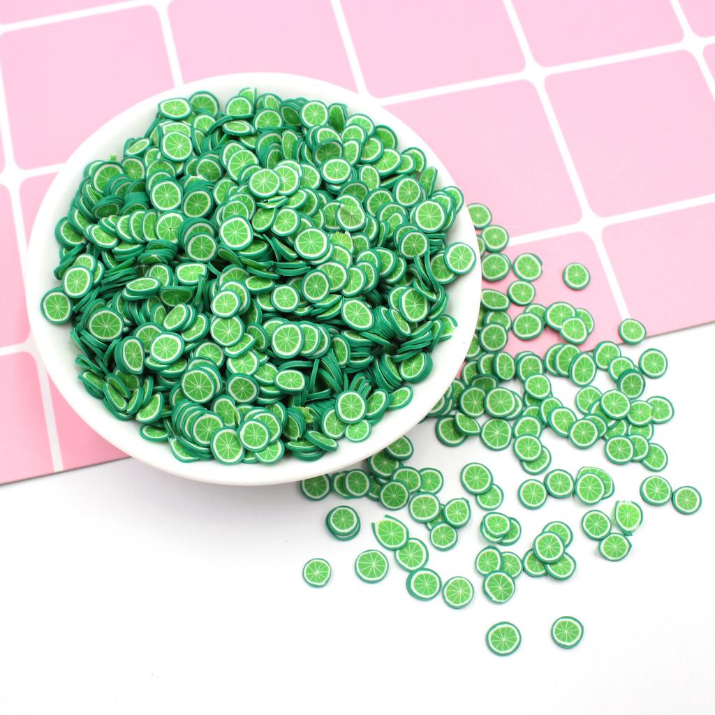 Hot Selling Miniature Polymer Clay Figurine Multi-Fruit Slices Sprinkles for Kids Craft and Slime