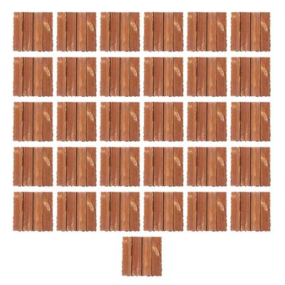 31 Parça Geçmeli Ahşap Zemin Döşemesi Karo Masif Ahşap Decking Teras Balkon Dış Mekan İç Mekan Kullanımı İçin 30x30cm