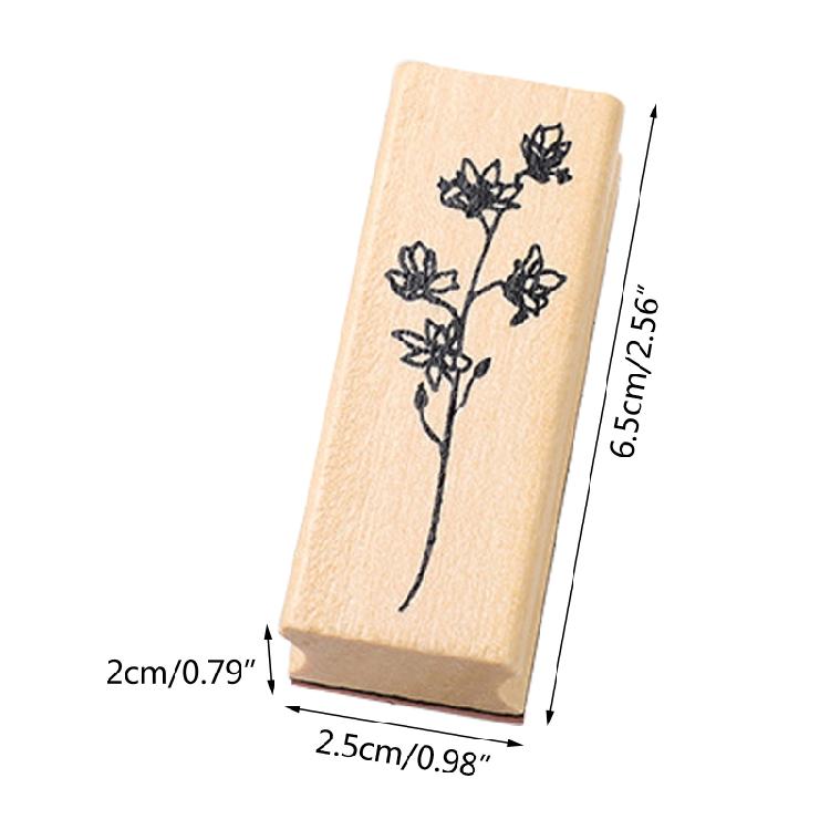 8 Stück Vintage Holzstempel Blumen Gummi Stempel für Kartenherstellung DIY Kunsthandwerk