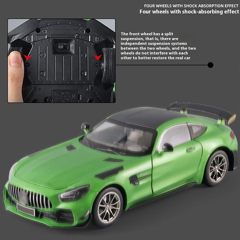 1/18 Scale BENZ AMG-GTR Cool Alloy Sports Car Model, Simulated Interior Details, Cool Lighting and Sound Effects, Exquisite Desktop Ornaments