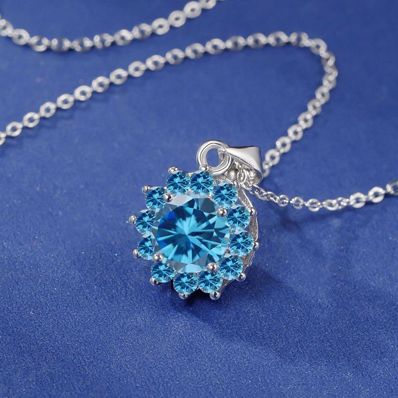 

GemChic женское изысканное сверкающее ожерелье с подвеской в виде круглой звезды и подсолнуха с цирконием, модный подарок на день рождения, Рождество