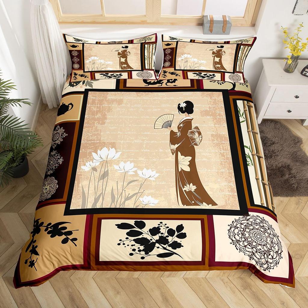 Erosebridal Ice Hockey Bedding Set Twin Hockey Player Duvet Cover for Kids Boys Girls Teens Juvenile Sports Game Comforter Cover Set Soft Mi