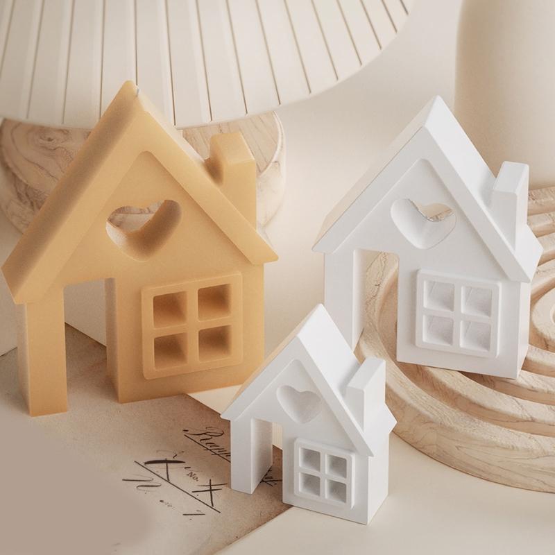 Silicone Soap Molds DIY Candle Mould Chimney House Shaped Silicone Crafts Moulds Perfect for DIY Figurine Ornament