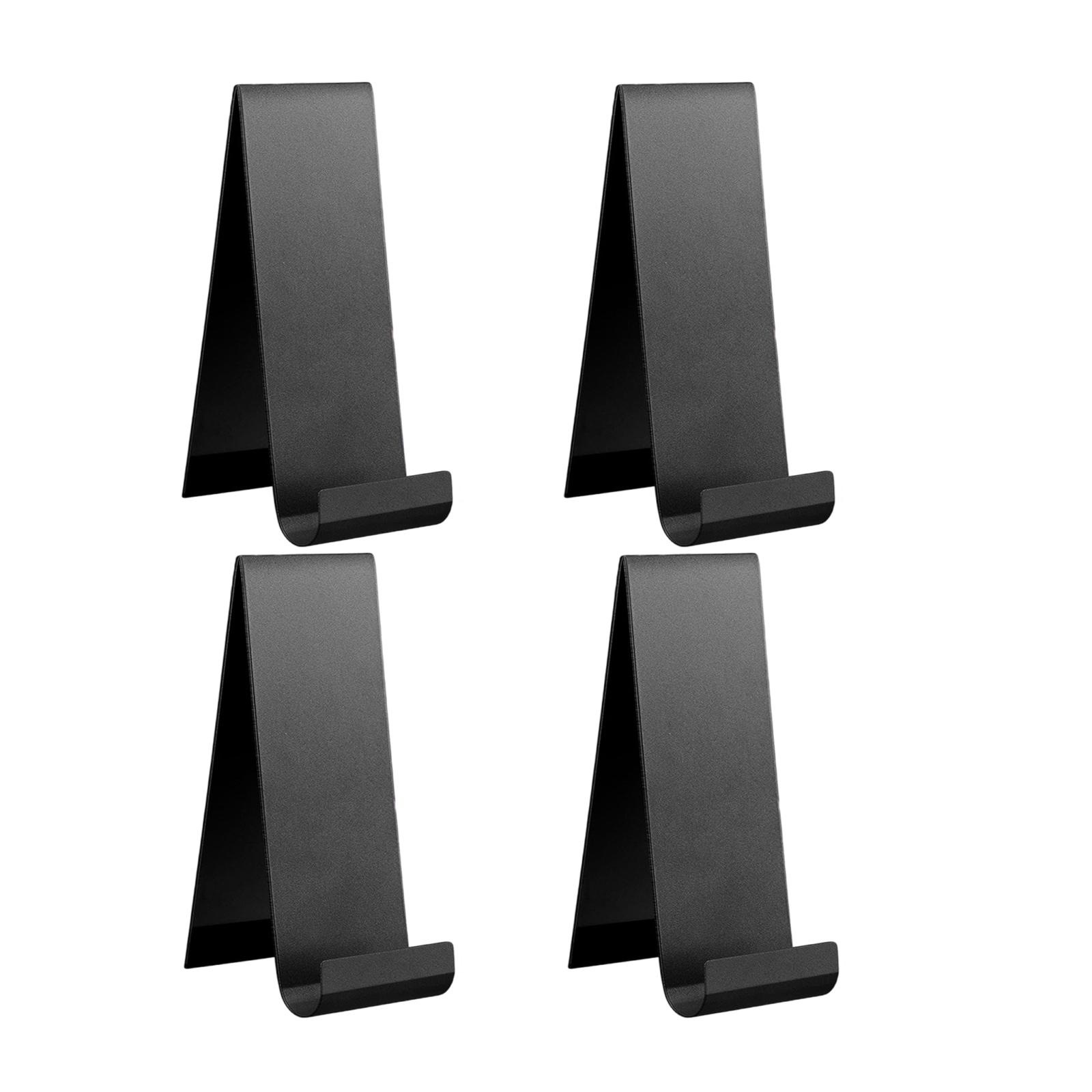 

Набор из 4 металлических держателей для брошюр, настольные вертикальные органайзеры для листовок, журналов и меню, черные