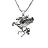 With Pegasus Alloy Pendant, Boys' Titanium Steel Necklace, Personalized Sweater Chain