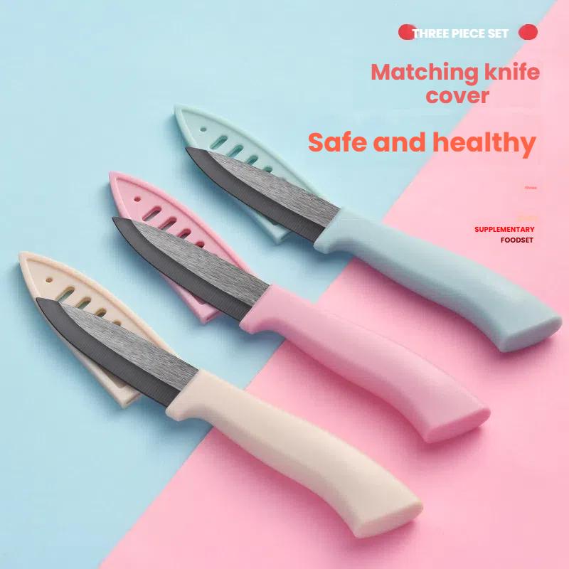 Ceramic Knives 4 Inch Paring Fruit Ceramic Chef Knives Baby Food Knife Rust-Free Oxidation-Resistant Fruit Knife With Cover