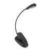 Klemme-lampe Svart 9 Nivåer 7 Lamper Sammenleggbar Fleksibel Svanenhals USB Oppladbar LED Klemme Bord