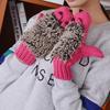 Women Autumn Winter Gloves Women Mittens Cartoon Knitted Hedgehog Glove Trendy Gift
