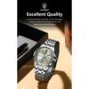 POEDAGAR Luxury Fashion Men Clock Waterproof Luminous Week Date Sports Wristwatch Stainless Steel Quartz Watches Reloj