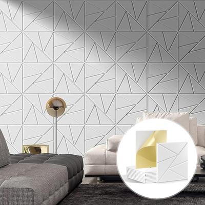 12Pcs Soundproof Wall Panel Self-Adhesive Sound Absorbing High Density Thick Acoustic Foam Panel Noise Reduction Wall Decoration Tile