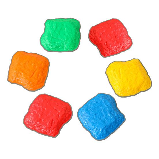 6Pcs Kids Textured Stepping Stone Non-slip Kindergarten Toddlers Educational Focus Balance Coordination Training River Bridge Stone Sensory Toy