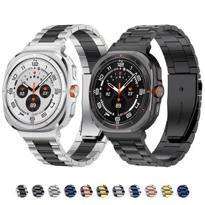 Stainless Steel Three-Bead Band for Samsung Galaxy Watch7 Ultra