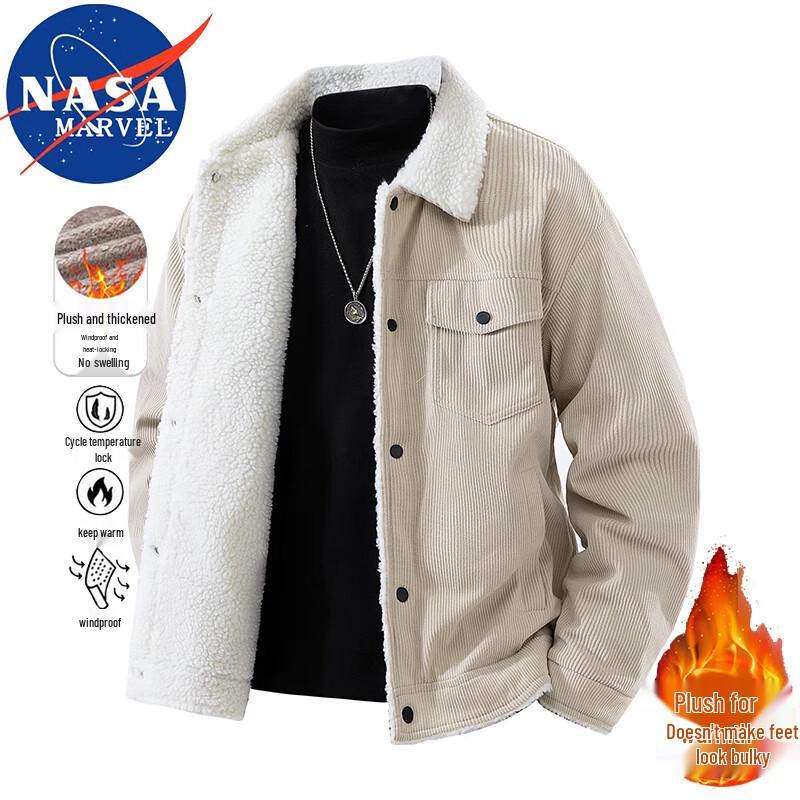 

NASA Marvel Men s Fleece-Lined Collar Jacket M