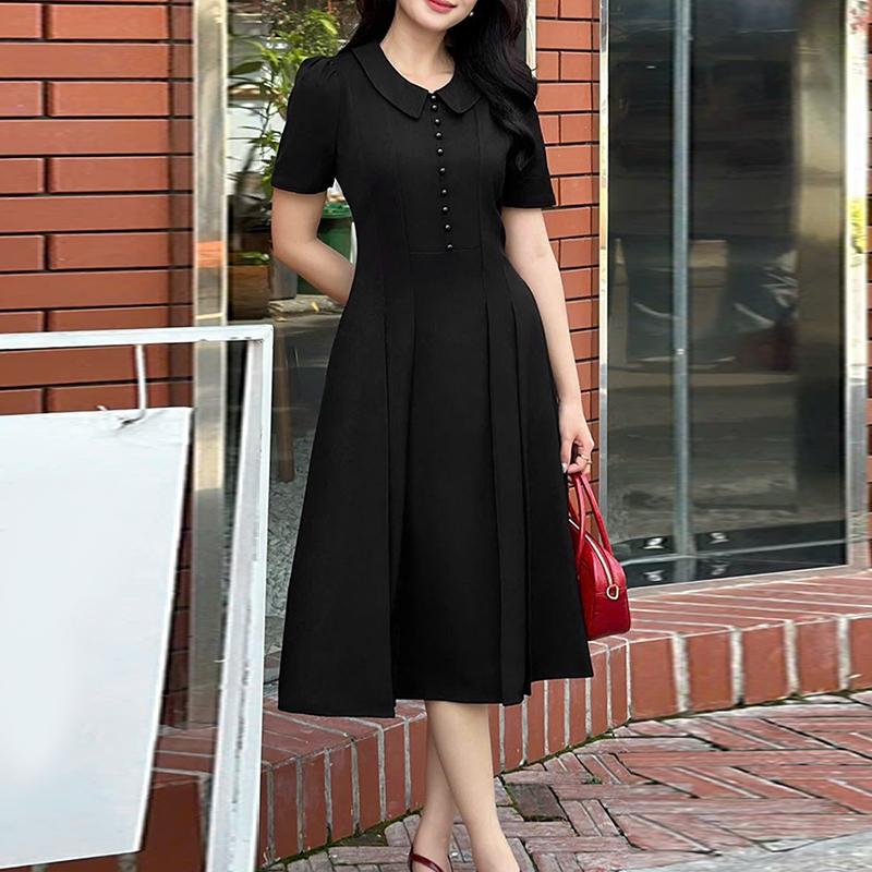 

ZANZEA Womens Casual Summer Short Sleeve Dress S чорний