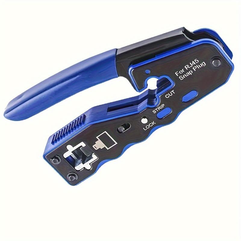 1pc RJ45 8P Pass Through Crimping Tool- All-in-One Ethernet Wire Manager For Cat5 Cat5e Cat6 Cat6a Ethernet Cable Crimper Tool