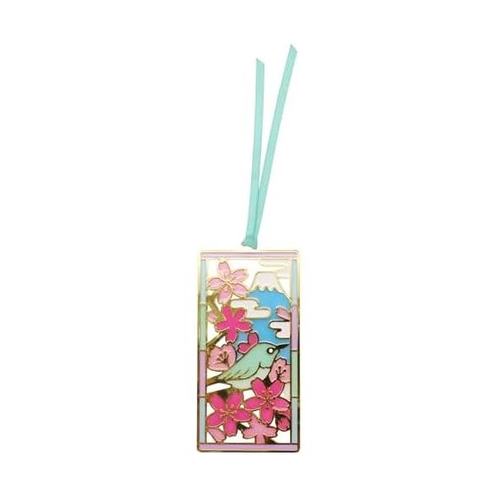 Shin-K Seiki Bookmark, Stained Glass Style, Japan TF-07, Transparent Ink, Classic Design, Handmade Stainless Steel, Unique Stained Glass Style