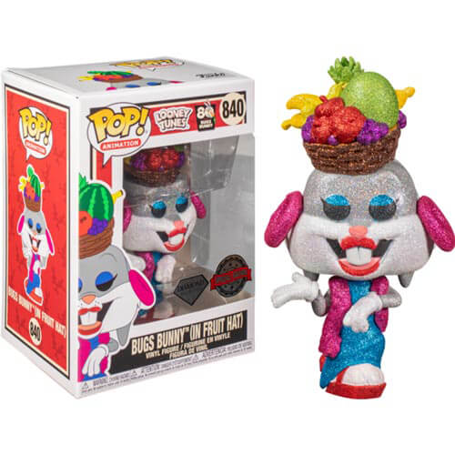 Looney Tunes Bugs Ovocný klobouk Diamond Glitter US Pop! Vinyl