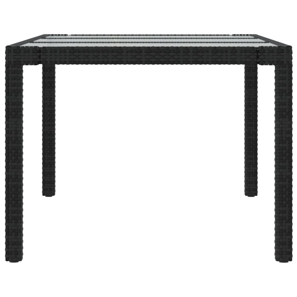 9 piece outdoor dining set with cushions poly rattan black