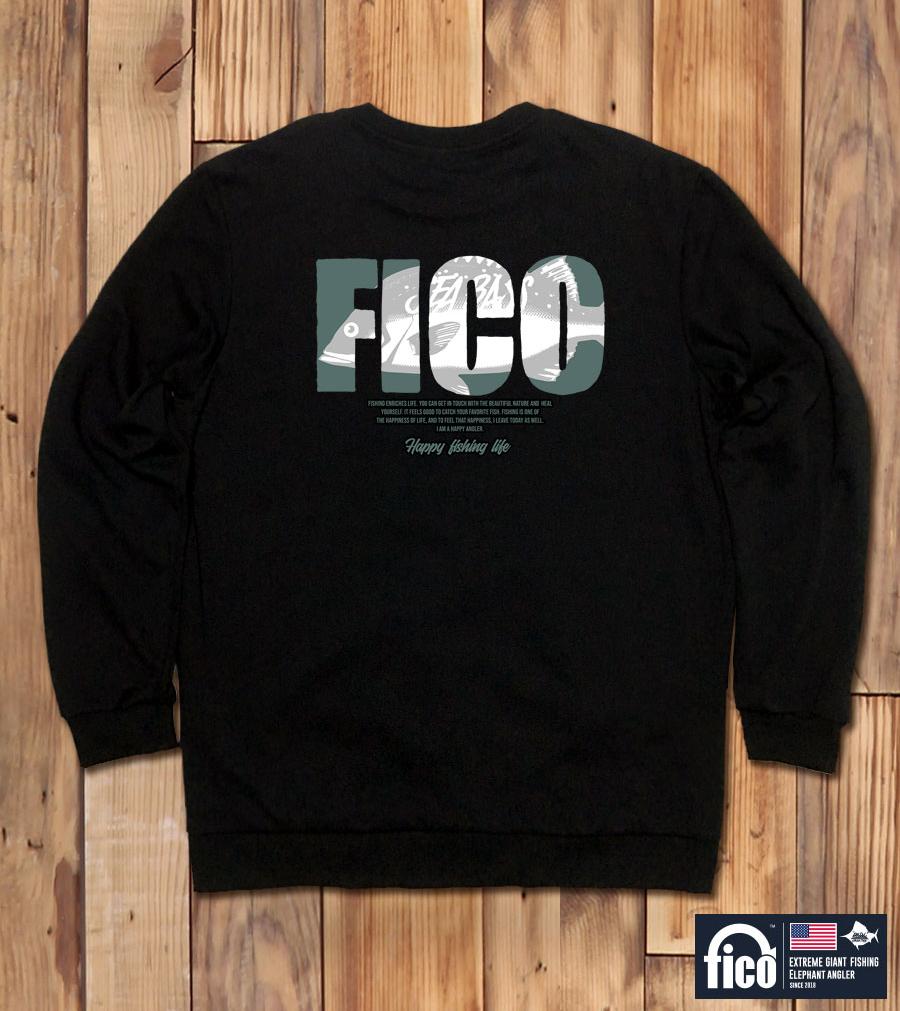 DOLDOL Fico-Mtm-99 Extreme Fishing Brand Pico Graphic Sweatshirt Long Sleeve