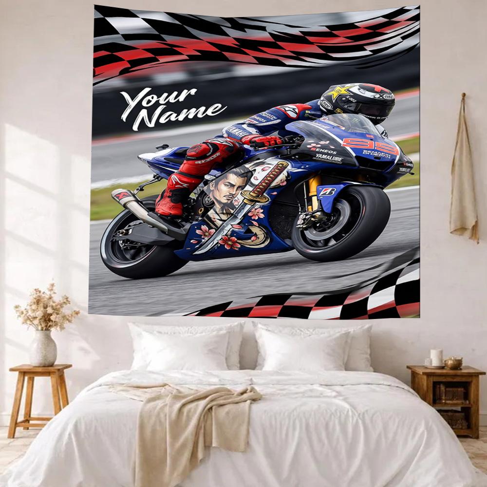 Jorge Lorenzo Custom Your Name Wall Decor Tapestry Art For Pet Memorial Birthdaywedding Party Backdrop Family Gift