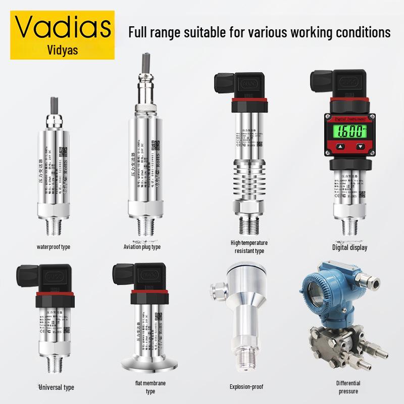 Vadias Digital Pressure Transmitter: 4-20mA for Water, Air, and Hydraulic Oil