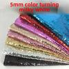 50-Color Double-Sided 5mm Sequin Fabric for Clothing, Luggage, and Wall Decoration