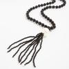 Acrylic Bead Chain Necklace for Women Vintage Tassel Sweater Chain Jewelry Accessory