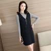 Women's Knitted Vest Mid-length V-neck Sleeveless Knit Dress Sleeveless Sweater Waistcoat